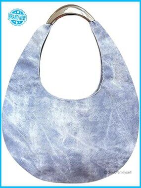 Y2K Hobo Tote Bag Waterproof Faux Leather Shoulder Handbag Easy Clean Top